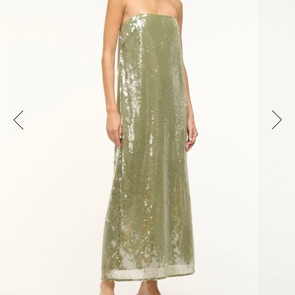 Staud CASEY DRESS GARDEN MOSS - Picture 2 of 6